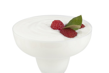 glass of yogurt wit berry