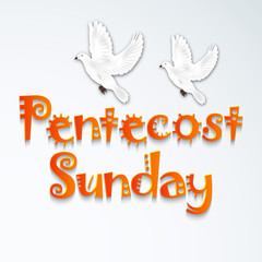 Vector illustration of Pentecost Holy spirit dove.