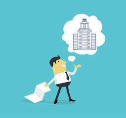 Character of Architect with a New Project