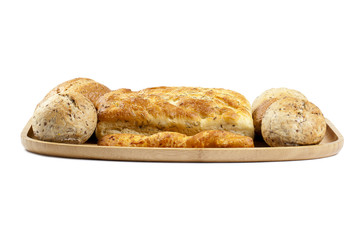 square loaf and buns