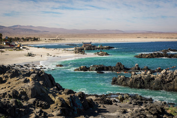 Bahia Inglesa, Chile - July 14th 2014 - Amazing beach scenario in Bahia Inglesa in northern Chile. 