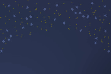 Stars falling on dark blue background
