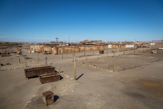 Humberstone, Chile - July 15th 2013 - The old salitre factory of Humberstone, northern Chile, Unesco Heritage Site.