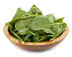 healthy and fresh green spinach leaves