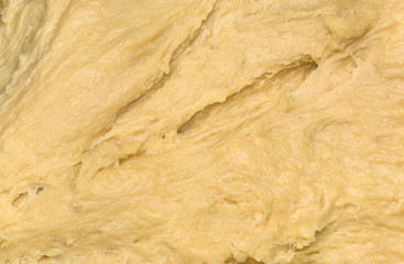 The texture of mixed dough
