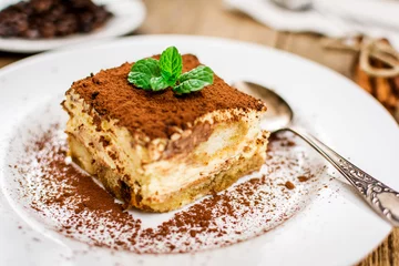 Foto op Plexiglas Italian dessert tiramisu © stockfotocz