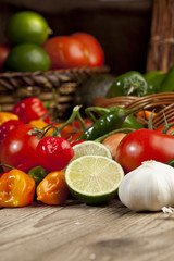 colorful fresh mexican vegetables
