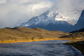 Beautiful scenario in Torres del Paine National Park, Patagonia, Chile.
