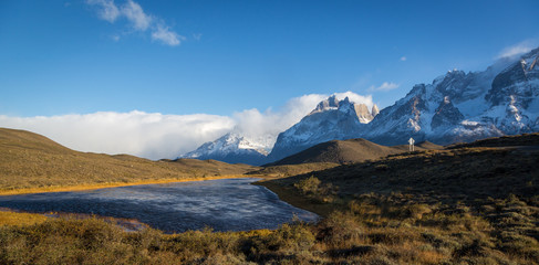 Beautiful scenario in Torres del Paine National Park, Patagonia, Chile.