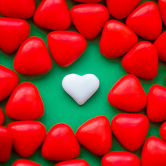 Obraz premium Heart shaped italian sweets, confetti