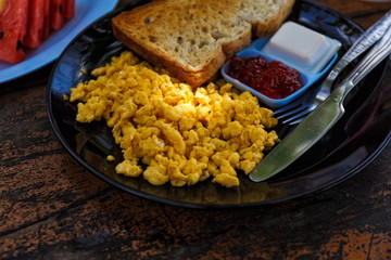 Omelet - breakfast in cafe 