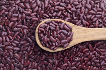 a scoop of red beans