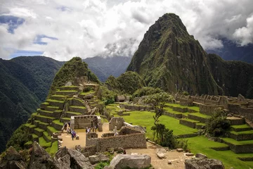 Foto op Canvas Ruins of Machu Picchu. View of UNESCO World Heritage Site Machu Picchu in Aguas Calientes, Peru © Samy St Clair
