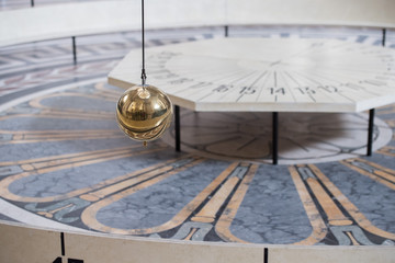 Foucault pendulum inside Paris Pantheon © Andrea Izzotti