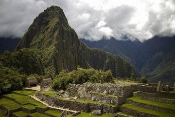 Ruins of Machu Picchu. View of UNESCO World Heritage Site Machu Picchu in Aguas Calientes, Peru