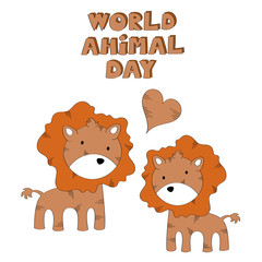 Obraz na płótnie Canvas World animal day vector illustration 
