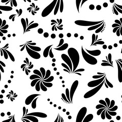 Seamless abstract floral background vector illustration