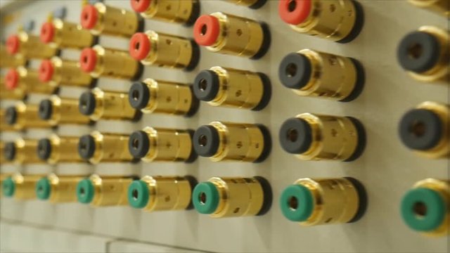 RCA sockets in electrical tester box 