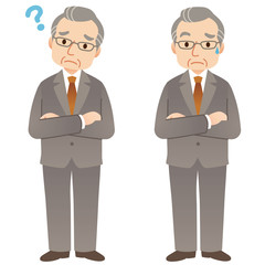 中年男性　ビジネス　表情ポーズ