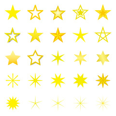 vector star icon set