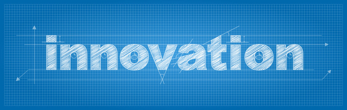 INNOVATION Vector Technical Lettering Icon