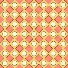 Seamless texture of the old paper with retro geometric ornamenta