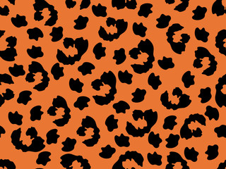Leopard seamless pattern. Leopard skin. Vector background.