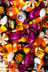 view of multicolored candies