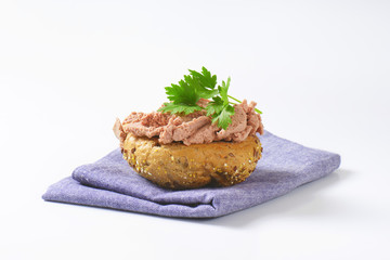 Bread bun with pate