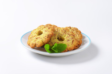 Vanilla chocolate Canestrelli biscuits