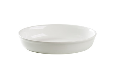 Deep oval porcelain dish