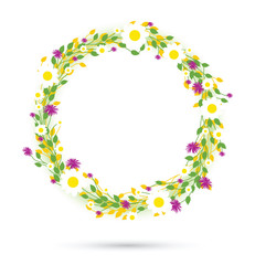 round floral daisy pattern