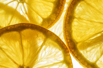 slices of lemon - macro detail