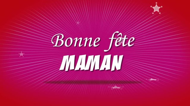 Bonne f&ecirc;te Maman animation fond rose joyeuse f&ecirc;te des m&egrave;res 