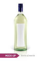 Mockup martini bottle