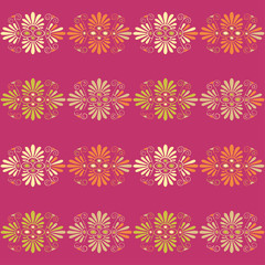 Seamless vector background with decorative flowers. Print. Cloth design, wallpaper.