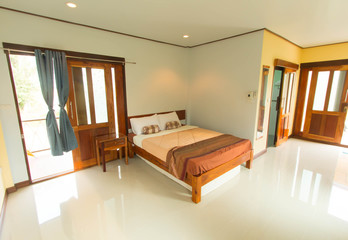 Modern styles of bedroom of resort in Thailand