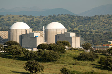 Almaraz nuclear power plant in the center of Spain