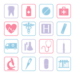 Medical icons set. Vector