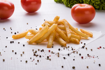 fries with seasoning