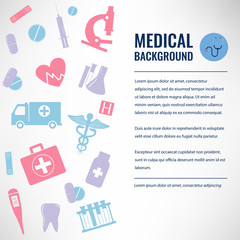 Medical background template. Vector 