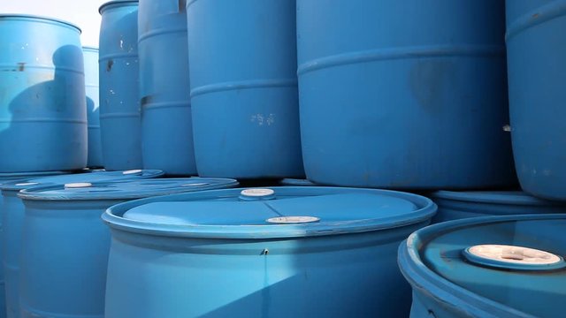 Plastic tank in industrial plant 
