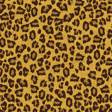 Leopard skin texture. Vector seamless pattern