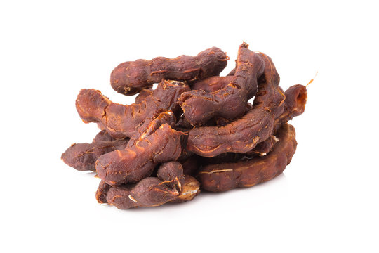 sour tamarind on white background