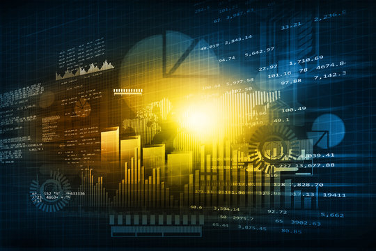 Financial chart and graphs background. stock market anylis. .