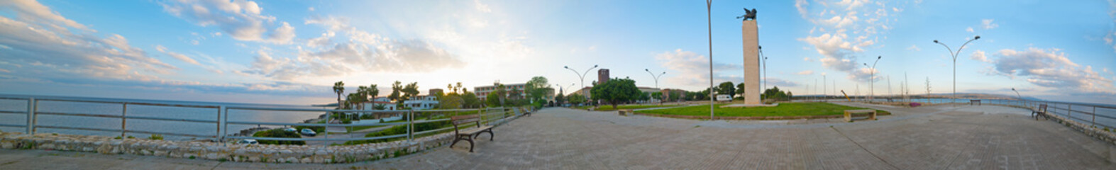 Fototapeta na wymiar 360 degrees panorama of Fertilia square