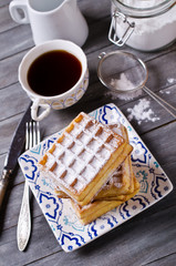 Homemade Belgian waffles