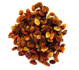 Obraz premium Handful of Raisins Isolated on White Background