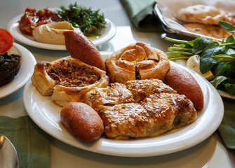 Variety of bureks on plate