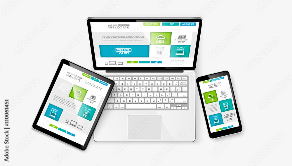 Poster web design concept. vector